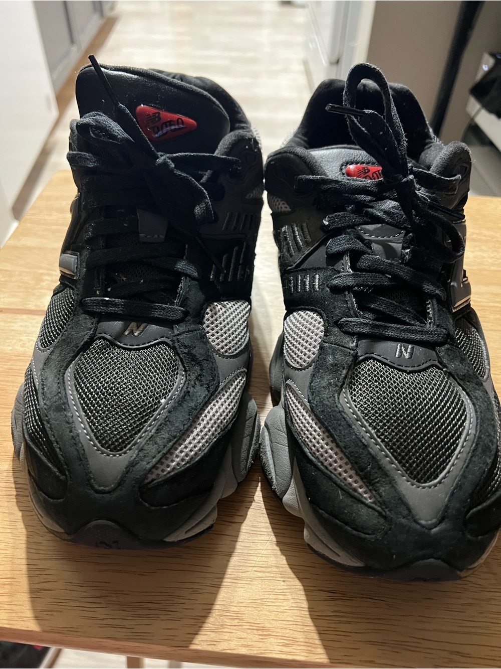 New Balance Men’s Black, Gray and Red Athletic Sneakers